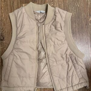 Alpine Design Tan Quilted Cropped Vest